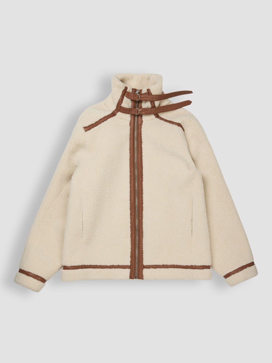 Women Munthe Outerwear | Edder, Teddy Coat Cream