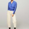 Women Drykorn Pants And Jumpsuits | Shelter, Cotton Ribcord Trousers Ecru