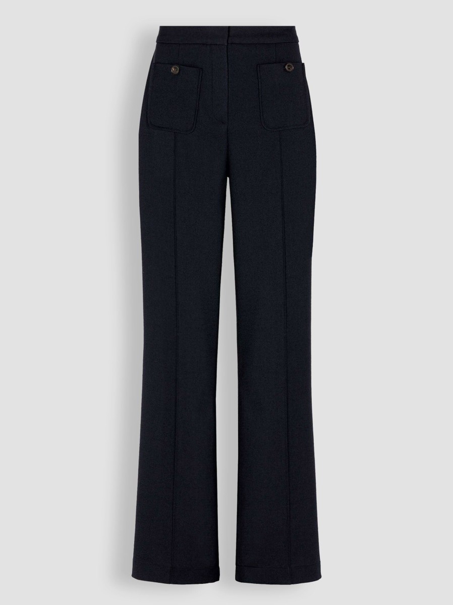 Women By Bar Pants And Jumpsuits | Polly, Viscose Mix Trousers Dark Blue