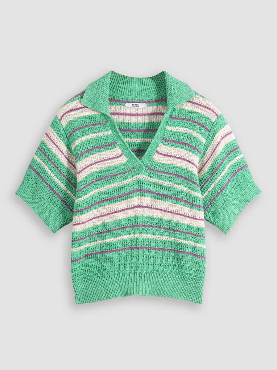 Women Gloria! Gloria! Tops And Blouses | Wonder, Organic Cotton Mix Knitted Top Green