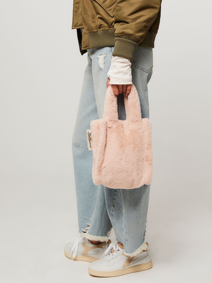 Women Bellerose Bags | Edoux, Fake Fur Handbag Light Pink