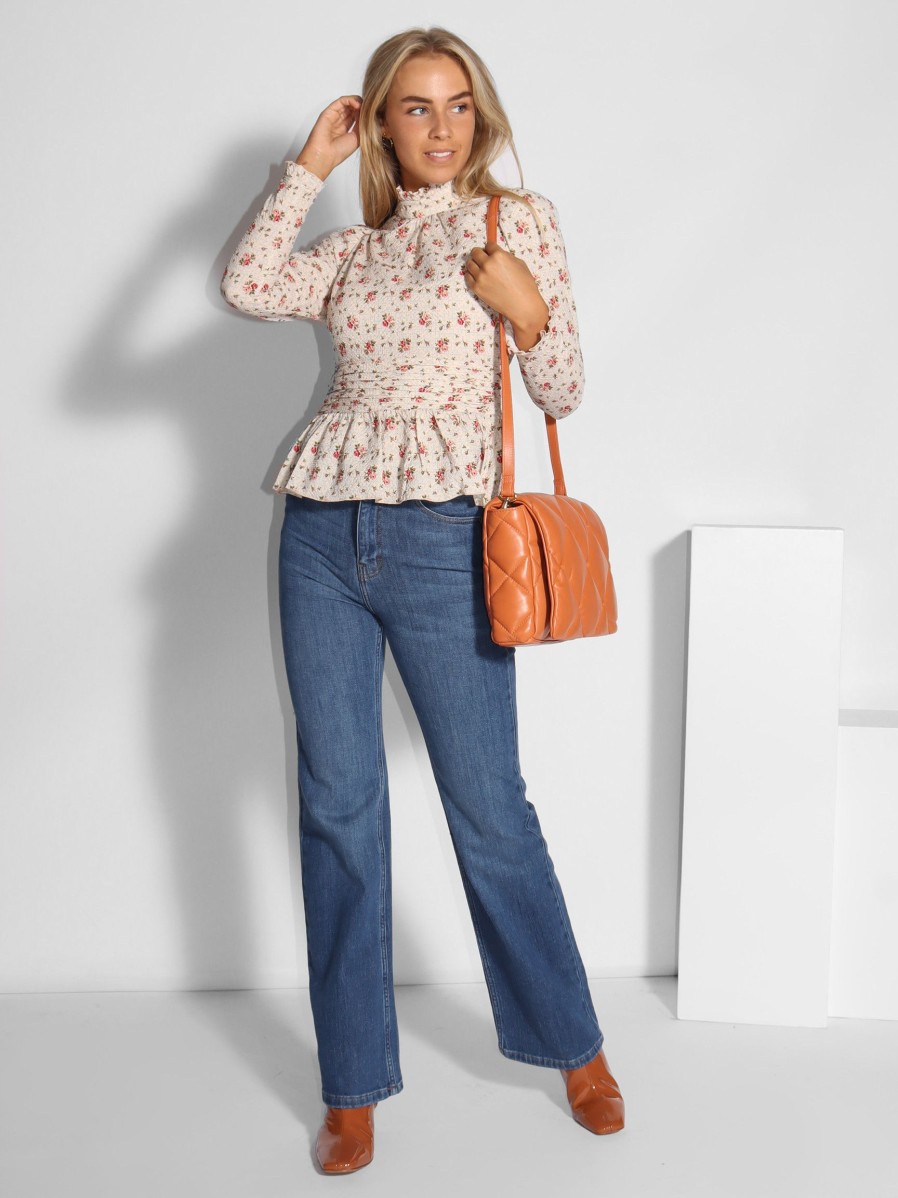 Women Notes du Nord Tops And Blouses | April, Woven Top With Print Ecru