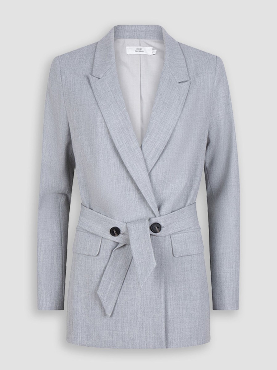 Women Ruby Tuesday Blazers And Jackets | Remi, Viscose Mix Melange Blazer Grey