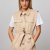 Women Modstrom Blazers And Jackets | Oakville, Cotton Mix Gilet Sand