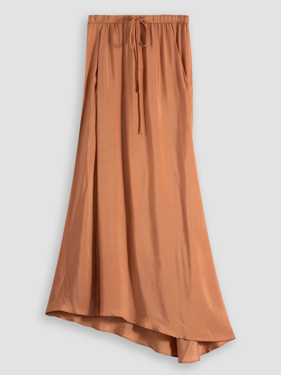 Women Humanoid Skirts | Darrow, Cupro/Viscose Mix A-Line Skirt Terracotta