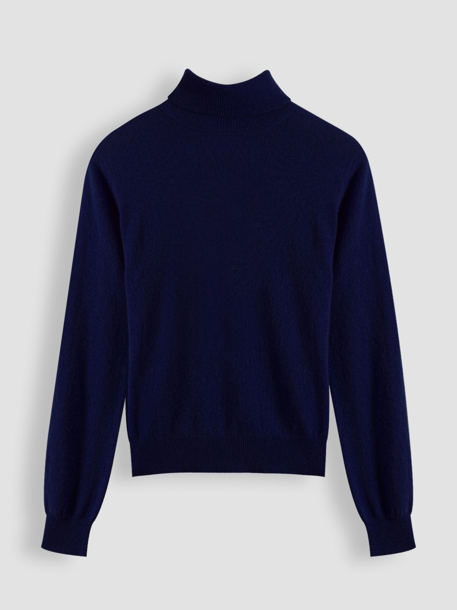 Women Absolut Cashmere Sweaters And Cardigans | Themys, Cashmere Turtleneck Dark Blue