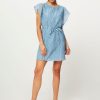 Women Another-Label Dresses And Tunics | Joya, Woven Dress With Structure Blue