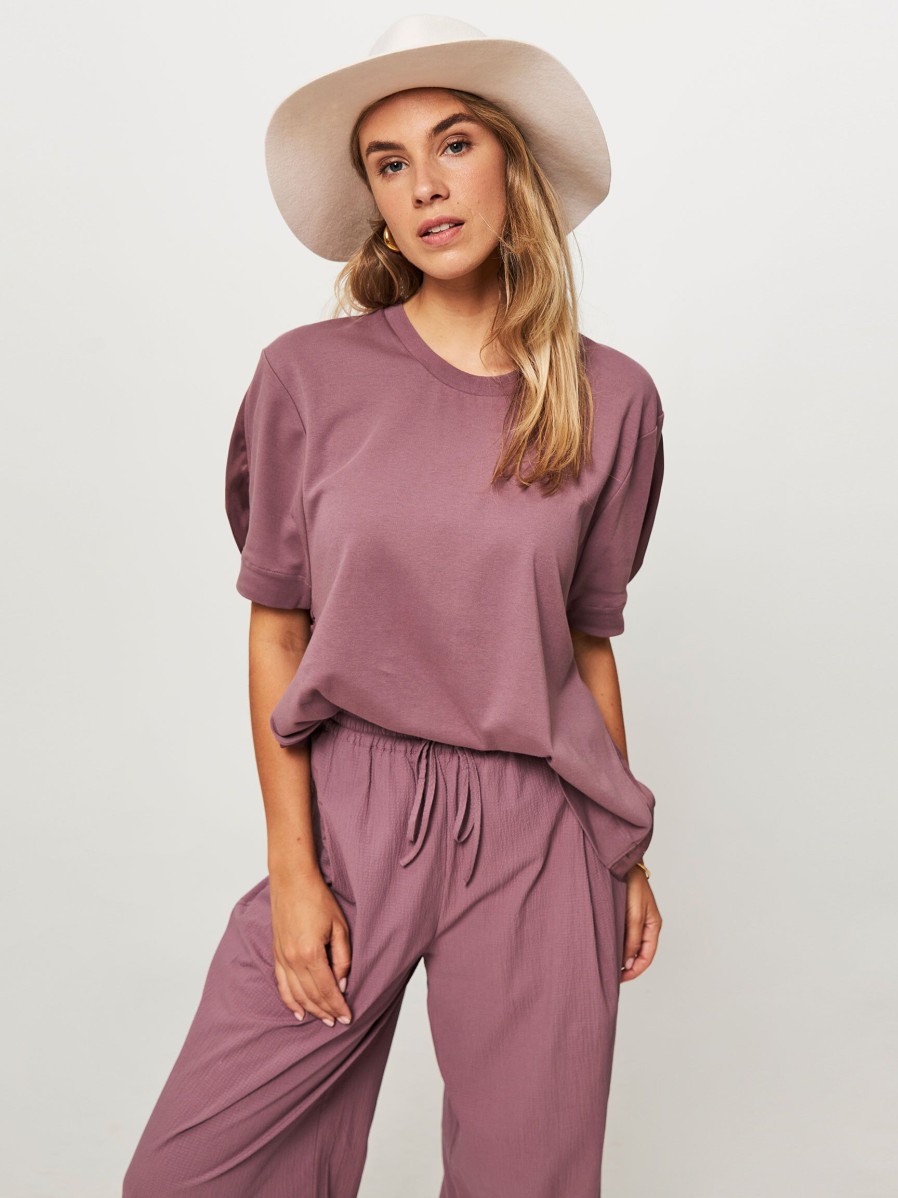 Women Essentiel Antwerp Tops And Blouses | Etic, Cotton/Silk Mix Top Mauve