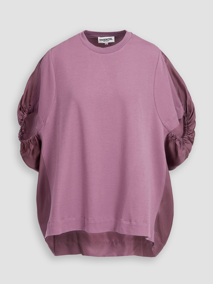 Women Essentiel Antwerp Tops And Blouses | Etic, Cotton/Silk Mix Top Mauve