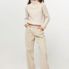 Women Drykorn Sweaters And Cardigans | Arwen, Wool Mix Melange Turtleneck Sand