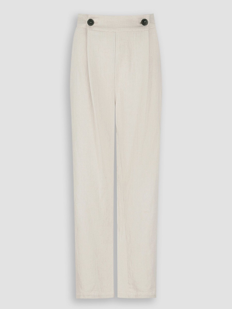 Women Ruby Tuesday Pants And Jumpsuits | Makaio, Cotton/Linen Mix Trousers Ecru