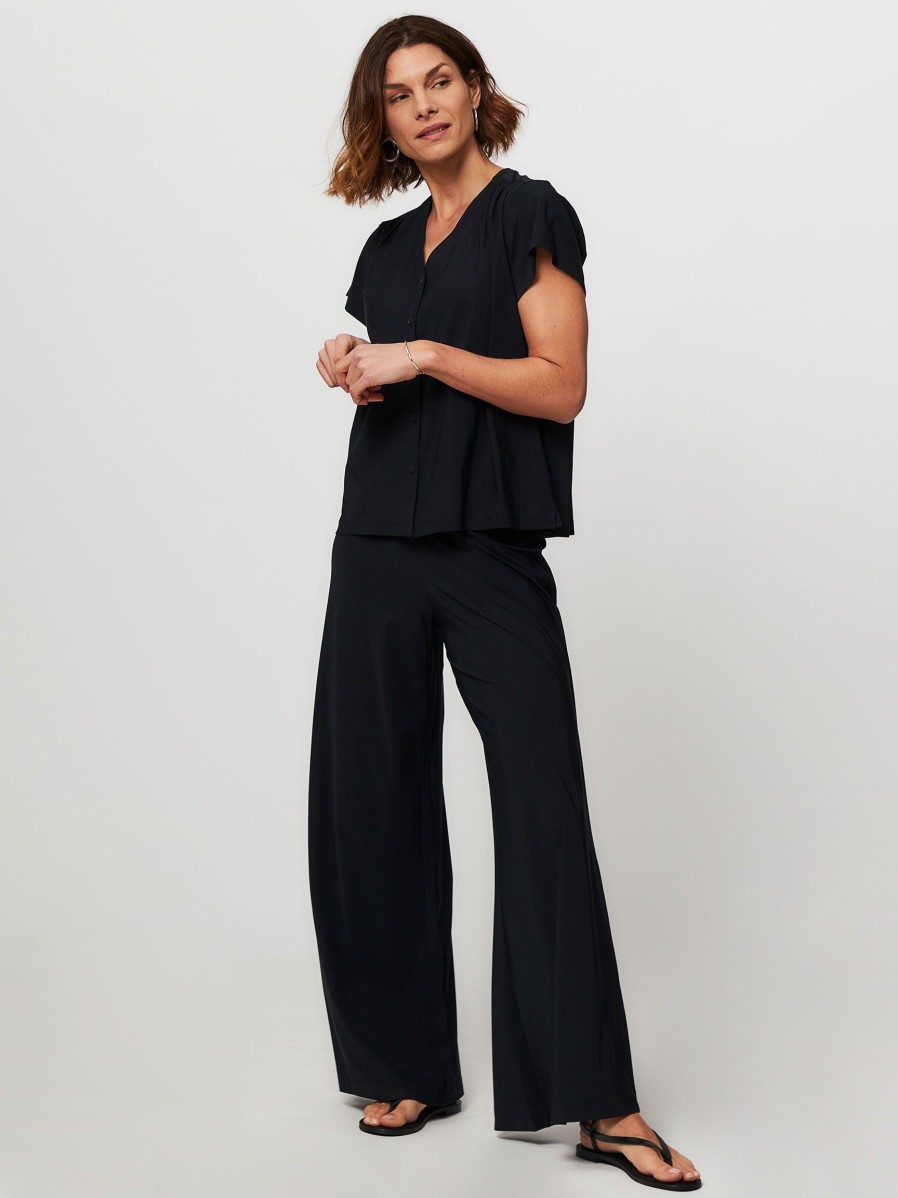 Women Trvl Drss Pants And Jumpsuits | Travel Jersey Palazzo Black