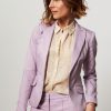 Women Summum Blazers And Jackets | Cotton Mix Fitted Stretch Blazer Lilac