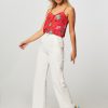 Women Untold Stories Pants And Jumpsuits | Palma, Cotton Mix Trousers With Structure Cream