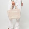 Women Samsoe Samsoe Bags | Betty, Woven Teddy Logo Hand Bag Ecru