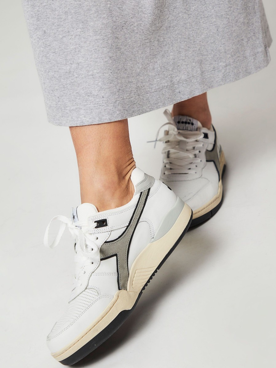 Women Diadora Sneakers | B.560 Used, Leather Sneakers Grey