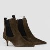 Women Anonymous Copenhagen Boots | Navia 55, Suede Ankle Boots Moss Green