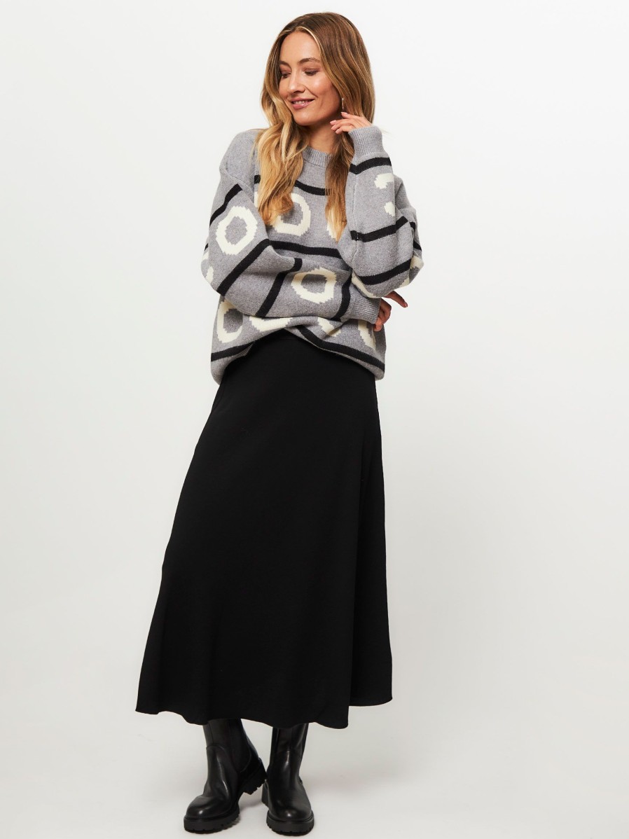 Women Zenggi Skirts | Woven A-Line Skirt Black