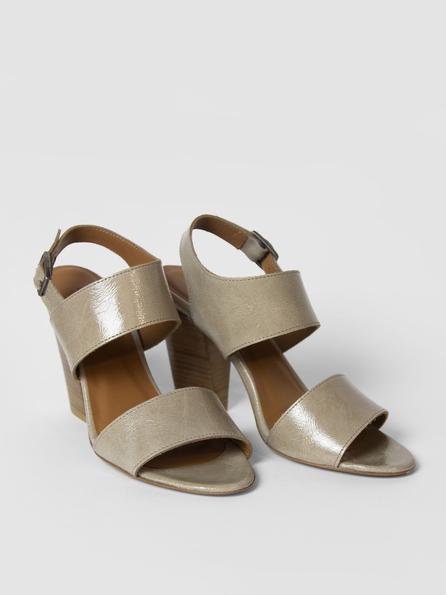 Women Ellen Truijen Sandals | Carmen, Leather Sandals Grey