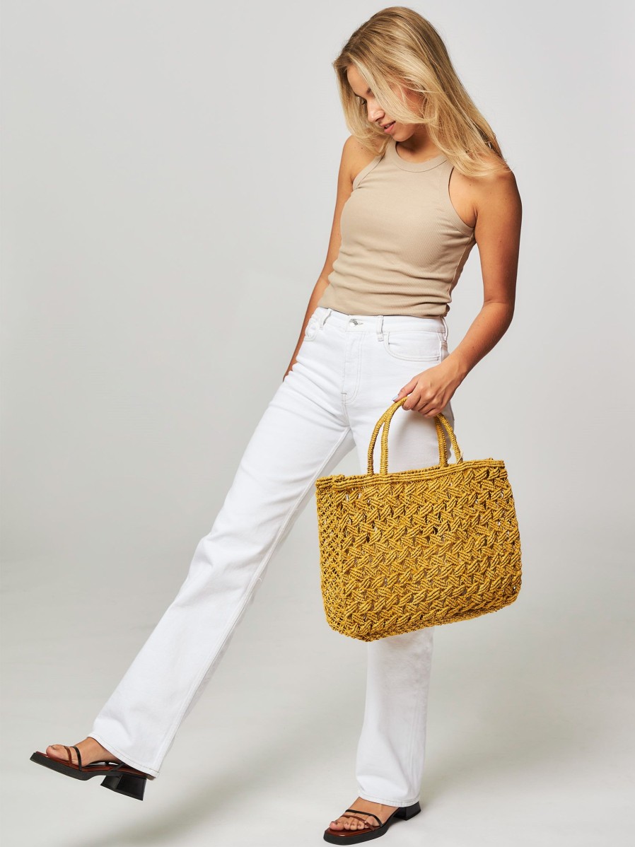 Women The Jacksons Bags | Tanya, Handmade Jute Shopper Yellow Ocher