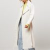 Women Drykorn Outerwear | Alperton, Cotton/Linen Mix Coat Off White