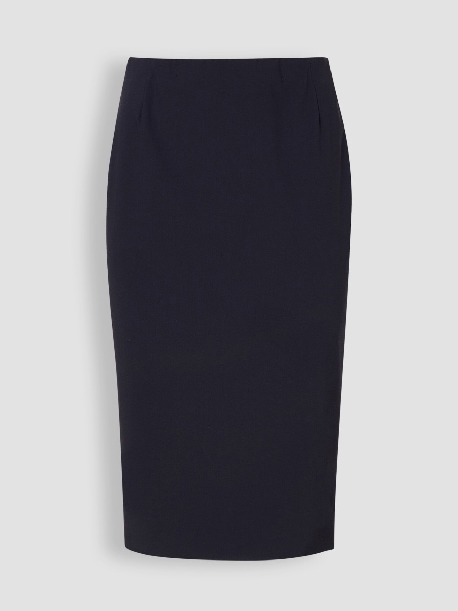 Women Trvl Drss Skirts | Travel Jersey Pencil Skirt Dark Blue