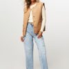 Women Frnch Blazers And Jackets | Valerie, Leatherlook Gilet Camel