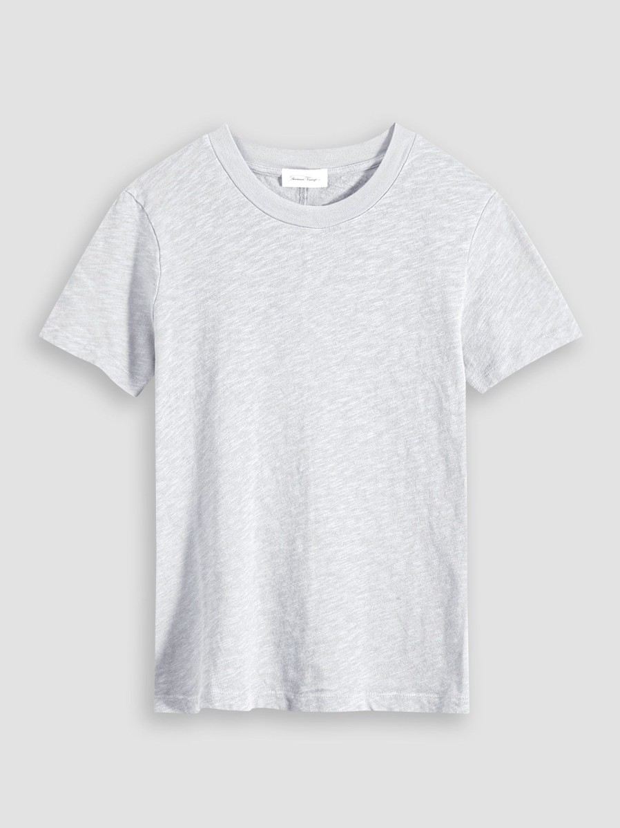 Women American Vintage Tops And Blouses | Sonoma, Cotton Melange T-Shirt Light Grey