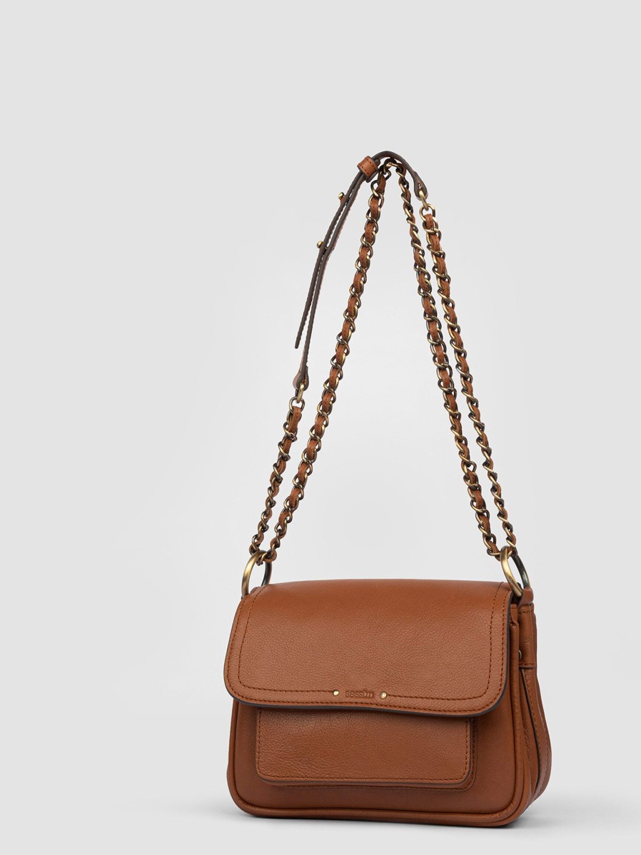 Women Sessun Bags | Niu Mimita, Leather Crossbody Bag Cognac