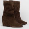 Women Anonymous Copenhagen Boots | Vully, Suede Low Boots Brown