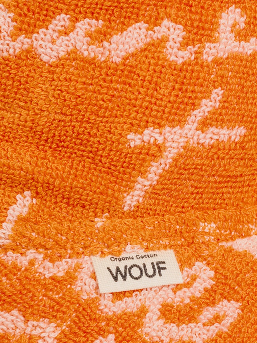 Women Wouf Hats And Beanies | Ibiza, Organic Cotton Terry Bucket Hat Orange