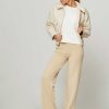 Women Lune Active Home And Sportswear | Forest, Viscose Mix Jersey Wide Leg Trousers Sand