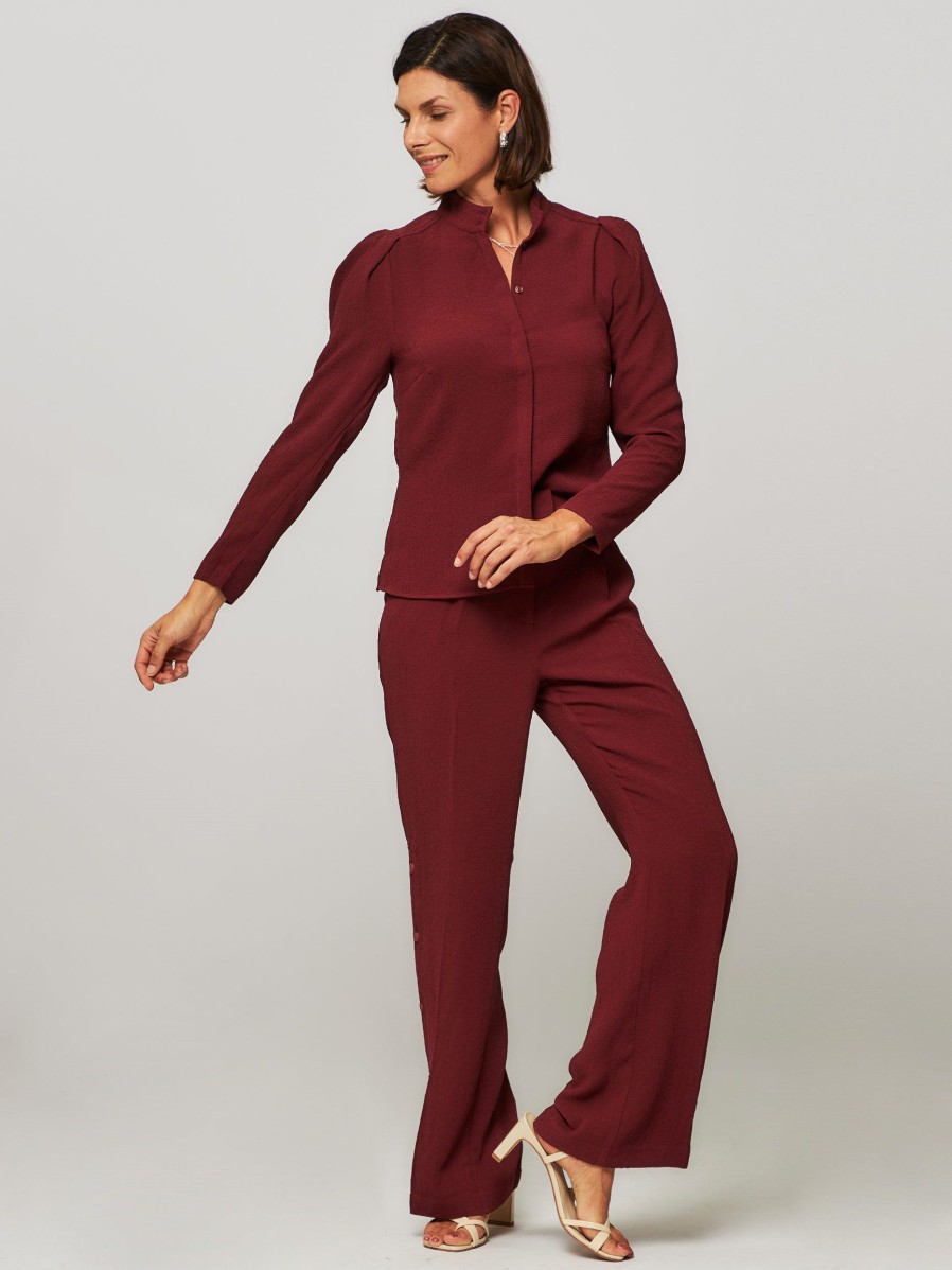 Women Dante 6 Pants And Jumpsuits | Jumeau, Woven Trousers With Structure Bordeauxred