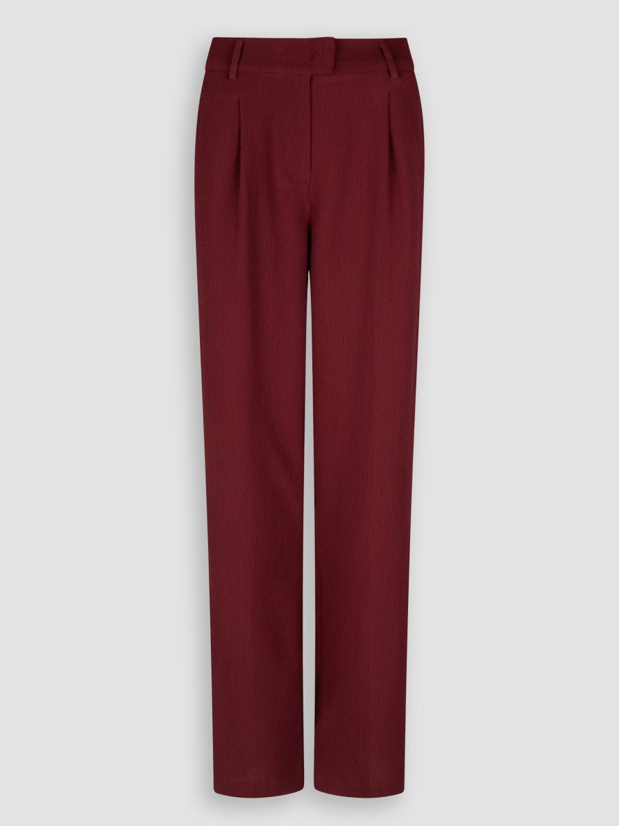 Women Dante 6 Pants And Jumpsuits | Jumeau, Woven Trousers With Structure Bordeauxred