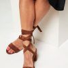 Women Brown Dot. Sandals | Judy, Suede Sandals Brown