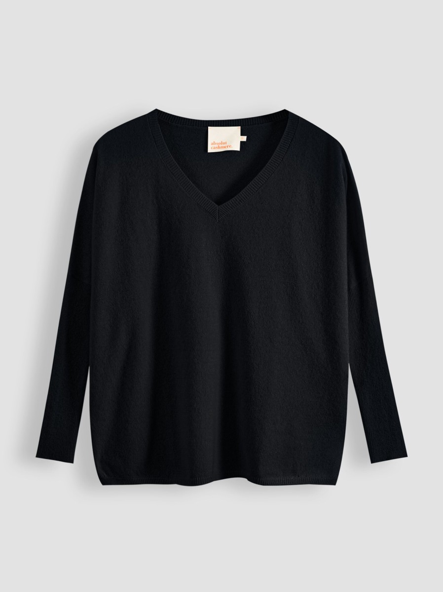 Women Absolut Cashmere Sweaters And Cardigans | Camille, Cashmere Jumper Black