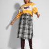 Women Baum und Pferdgarten Skirts | Sue, Wool Mix A-Line Skirt With Pattern Black