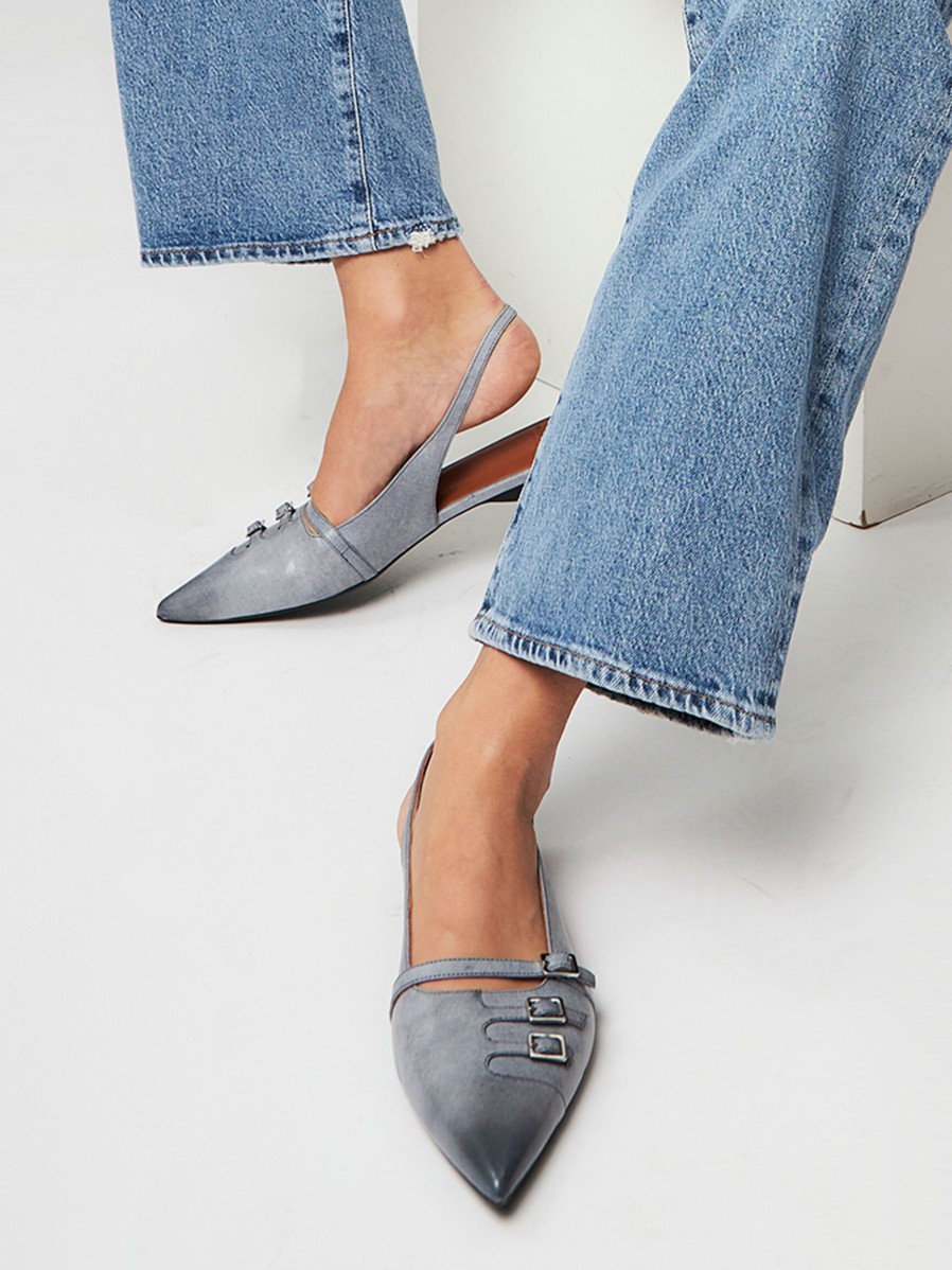 Women Vagabond Shoemakers Pumps And Slingbacks | Hermine, Leather Slingbacks Greyblue