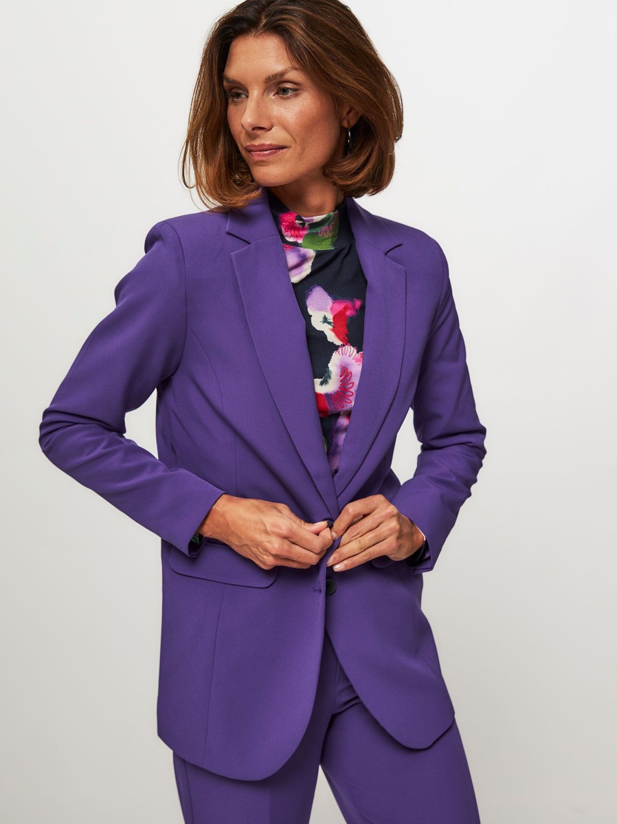 Women POM Amsterdam Blazers And Jackets | Woven Blazer Purple