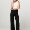 Women Graumann Pants And Jumpsuits | Lucie, Cotton Wide Leg Trousers Black