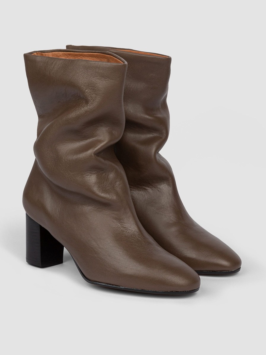 Women Anonymous Copenhagen Boots | Mully, Leather Low Boots Taupe