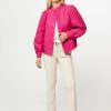 Women Studio Anneloes Blazers And Jackets | Palm, Woven Jacket With Quilted Pattern Bright Pink