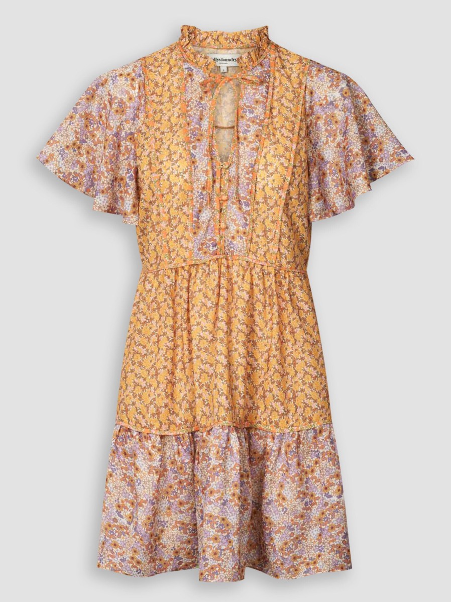 Women Lollys Laundry Dresses And Tunics | Arno, Woven Dress With Print Yellow