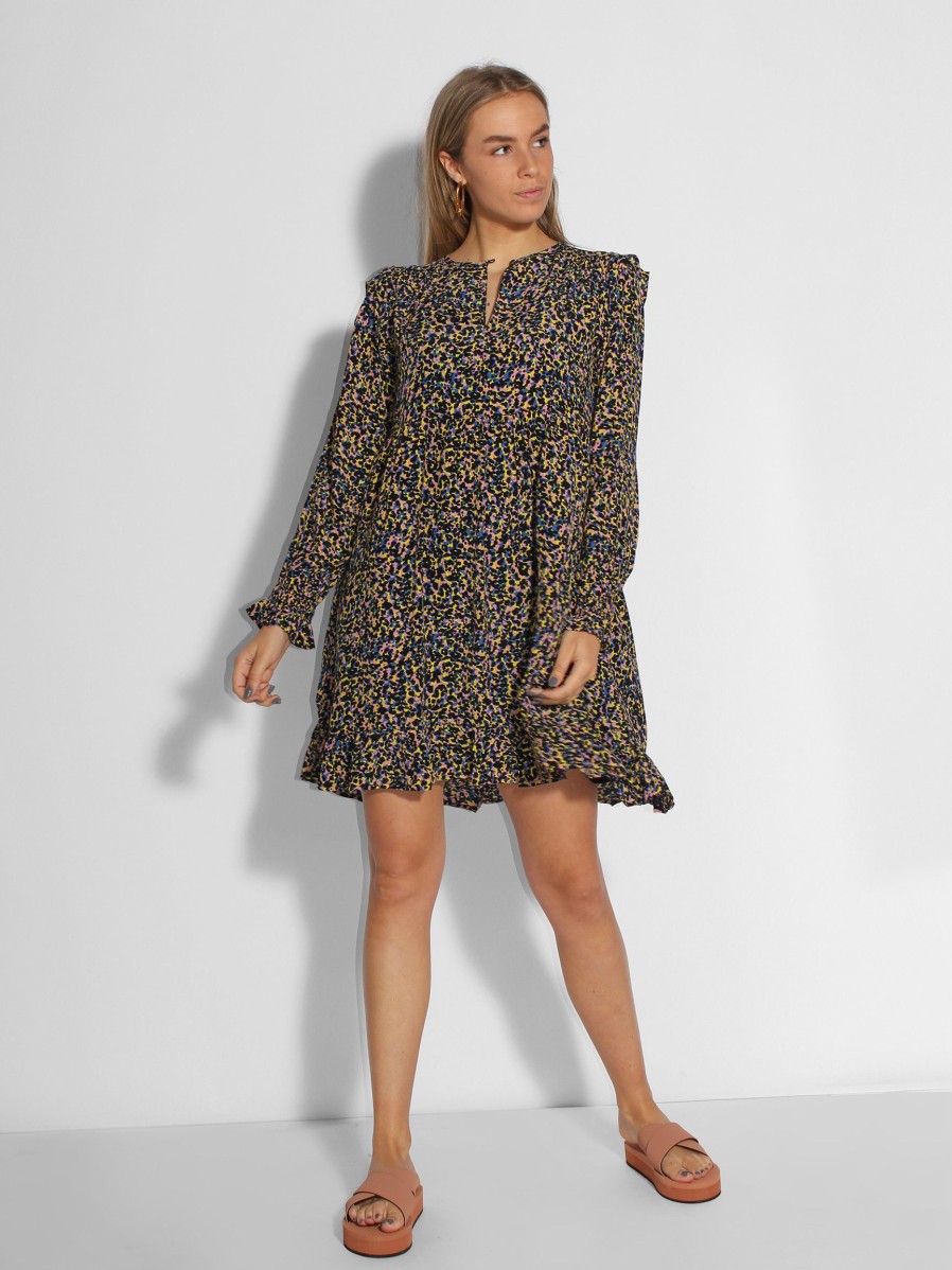 Women Scotch & Soda Women Dresses And Tunics | Viscose Dress With Print Dark Blue