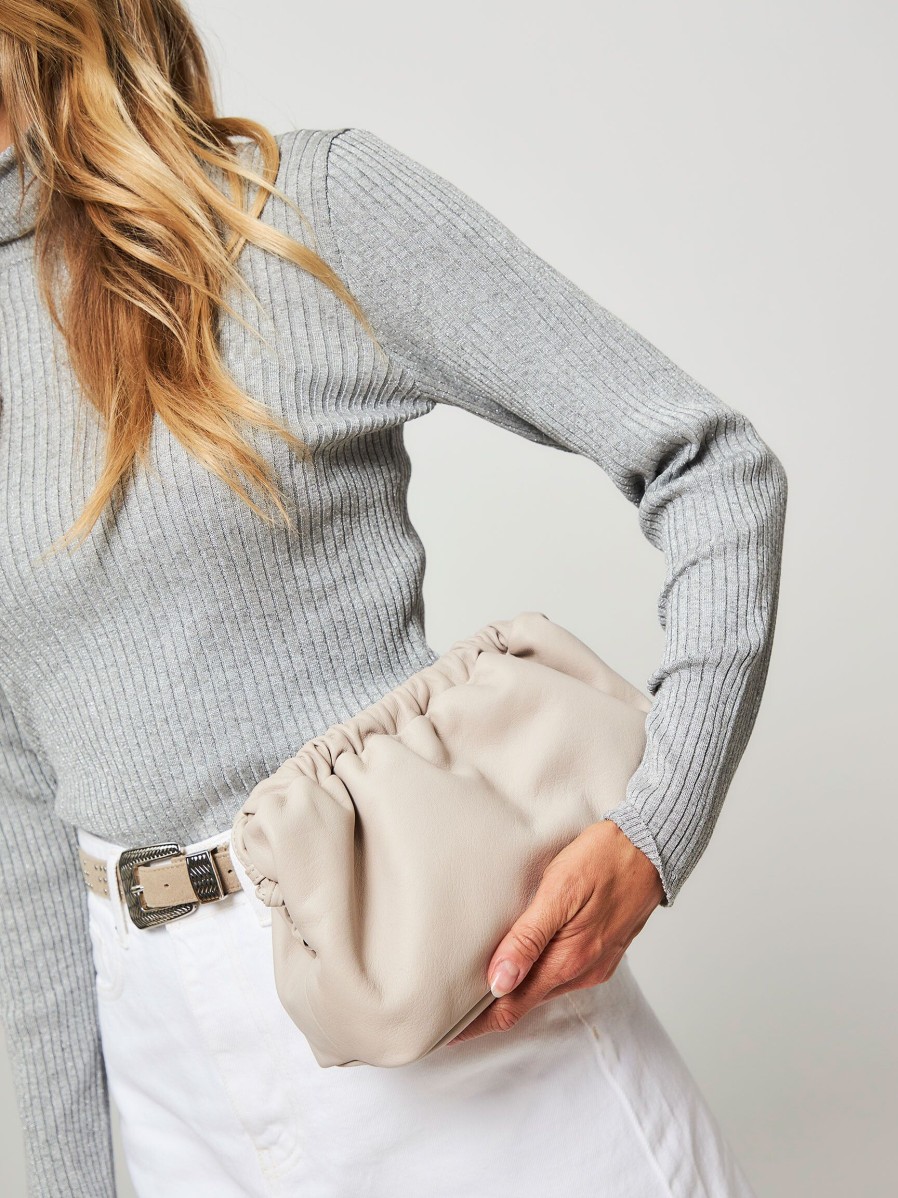 Women Anonymous Copenhagen Bags | Hally, Leather Crossbody Bag Light Grey