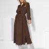 Women Club L’avenir Dresses And Tunics | Lucy, Ecovero Viscose Maxi Dress Dark Brown