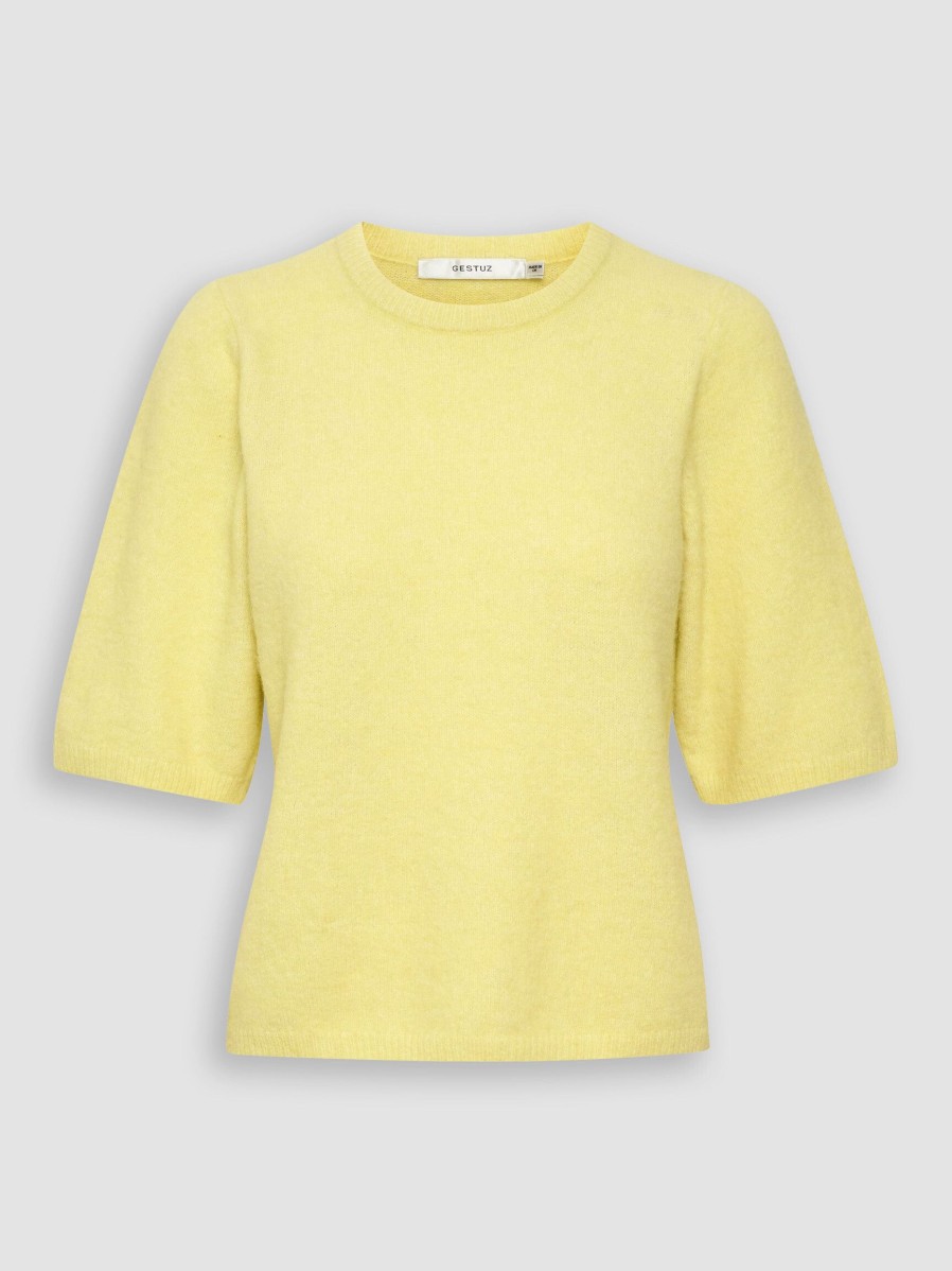 Women Gestuz Sweaters And Cardigans | Alpha, Alpaca Mix Melange Jumper Yellow