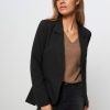 Women Modstrom Blazers And Jackets | Grayson, Rayon Mix Blazer With Pinstripe Dark Brown