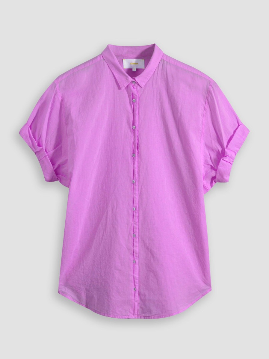 Women Xirena Tops And Blouses | Channing, Cotton Blouse Purple