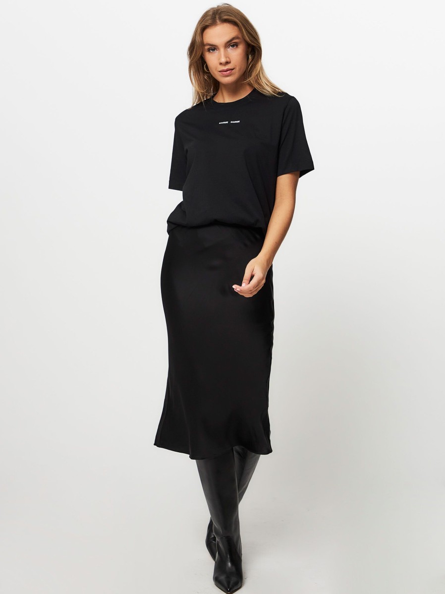 Women Samsoe Samsoe Skirts | Saagneta, Viscose Skirt Black